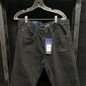 Chaps slim straight fit black jeans 38x32. NWT